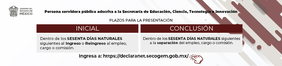 Plazos para declaración, Inicio - Conclusión